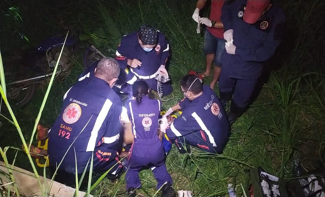 Acidente no Loteamento Bonsucesso em Rio Branco tira a vida de motociclista e deixa mulher ferida